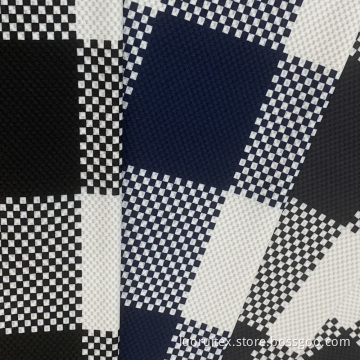 Warp knited print gingham